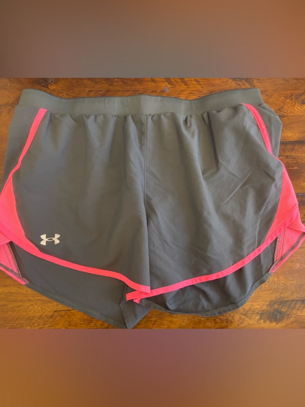 Under Armour Black Athletic Shorts with Pink Trim